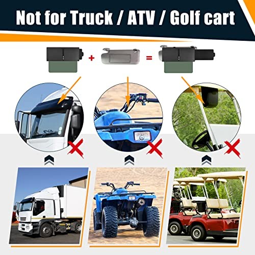 2 Pack Polarized Sun Visor Extender/ Extension with PC Lens and Side
