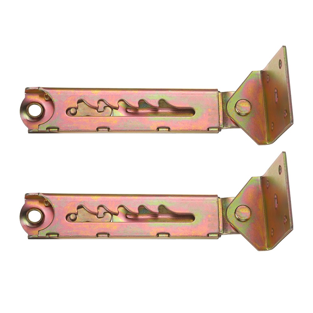 2Pcs 5-Gear Adjustable Angle Hinge, Square Single End Color Zinc