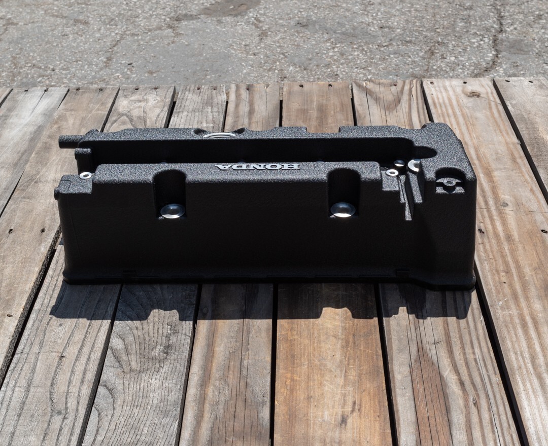 Honda K SERIES K24 K20 type r civic rsx valve cover PowderCoated WRINKLE BLACK