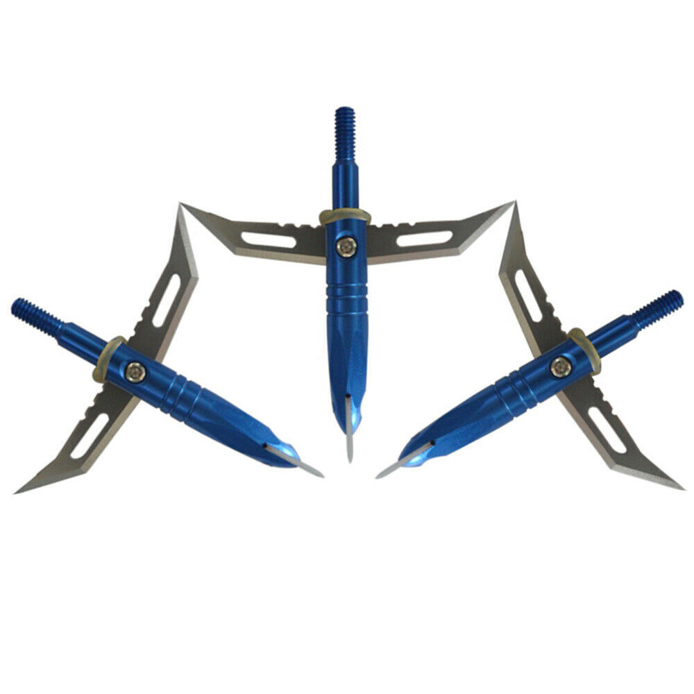 12Pcs 100 Grain 2 Blade Archery Crossbow Broadheads Compound Bow Arrowheads Tips