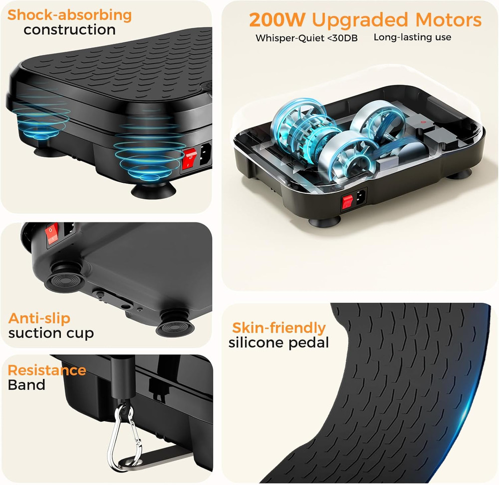 Vibration Plate Exercise Machine, Vibrating Platform for Lymphatic Drainage Weig