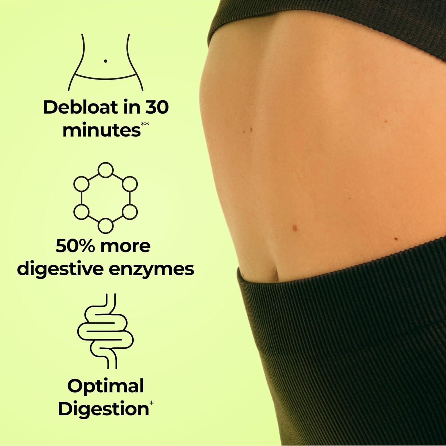 HUM Flatter Me Extra Strength Digestive Enzymes 60 Servings Free Shipping US