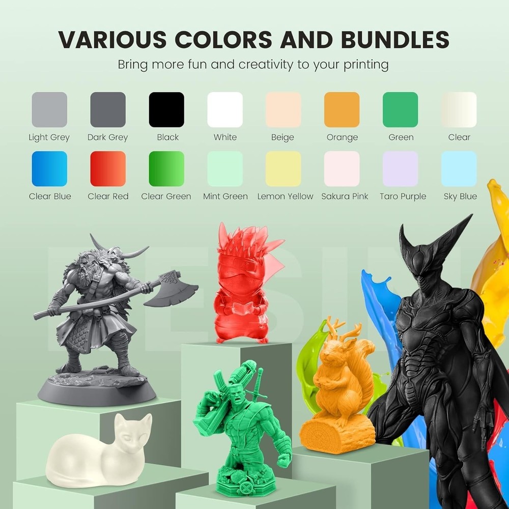 2kg Grey 3D Printer Resin - Fast-Curing, Low Odor, High Precision Performance