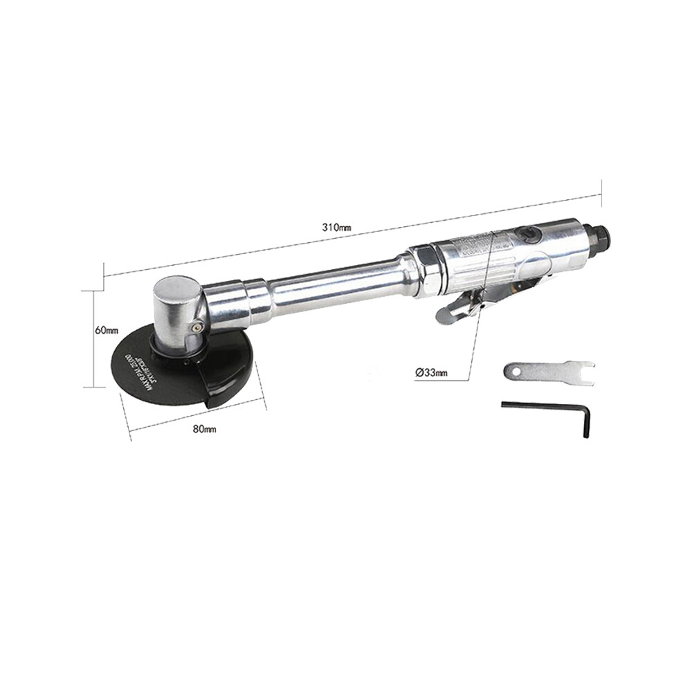 75MM 3" Pneumatic Angle Grinder Air Cutter Extra Long Handle Grinding Machine
