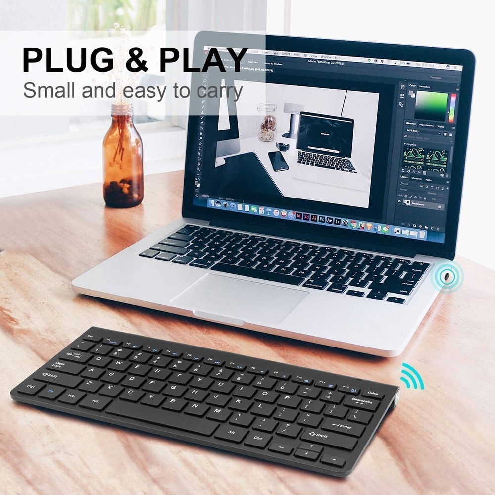 Wireless Keyboard And Mouse Combo Set USB Mini 2.4Ghz For Mac Apple PC Computer