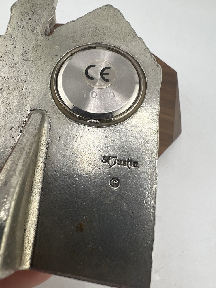 CORNISH ENGINE HOUSE PEWTER CLOCK BY ST JUSTIN- Needs new battery