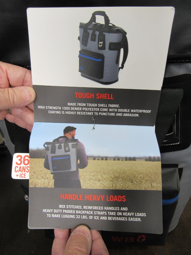 BUILT Welded Cooler Backpack - Holds 36 Cans + Ice **NWT**