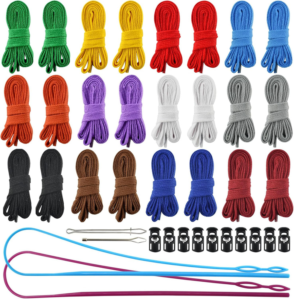 24Pcs Replacement Drawstring with Threaders for Sweatshirt Hoodie Strings Shorts
