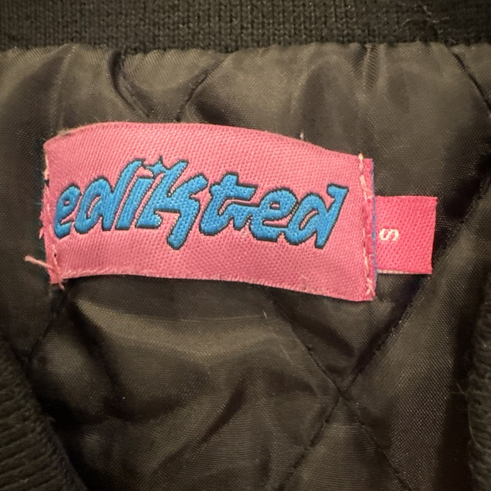 Edikted Camo Puffer Jacket Women's Small Snap Front Pockets
