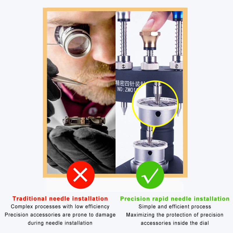 4-pin Wristwatch Needle Installation Tool Watch Hand Pressing Setting Machine