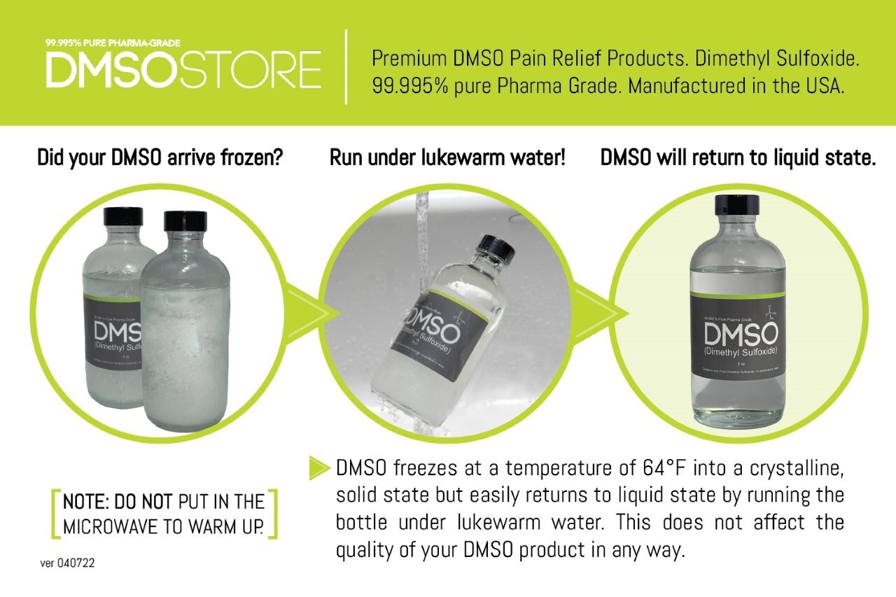 DMSO 99.995% Pharma Grade 4oz Glass 2-Pack Low Odor Liquid with Dropper