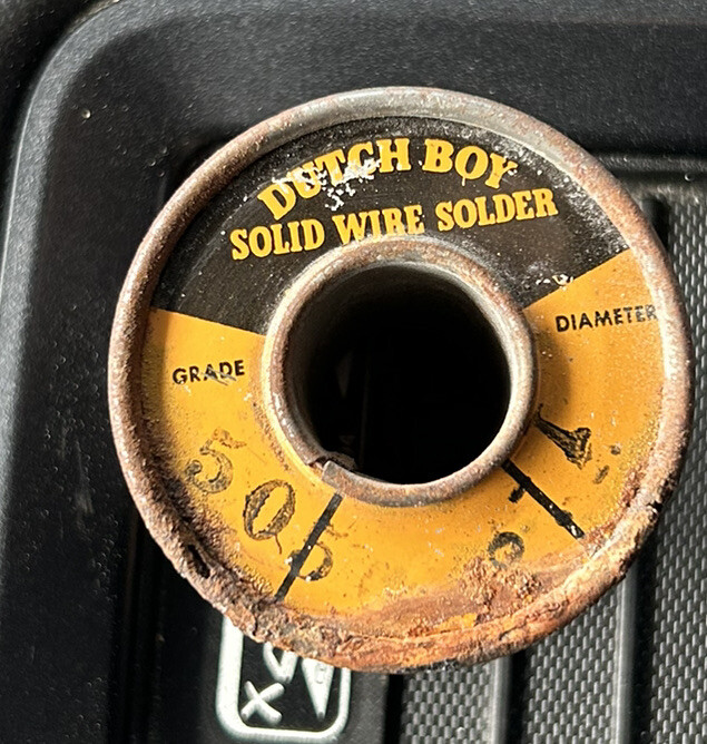 Vintage Dutch Boy Solid Wire Solder Spool