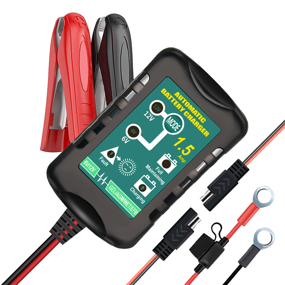Automatic Battery Charger Maintainer Trickle Float For 6V 12V Battery