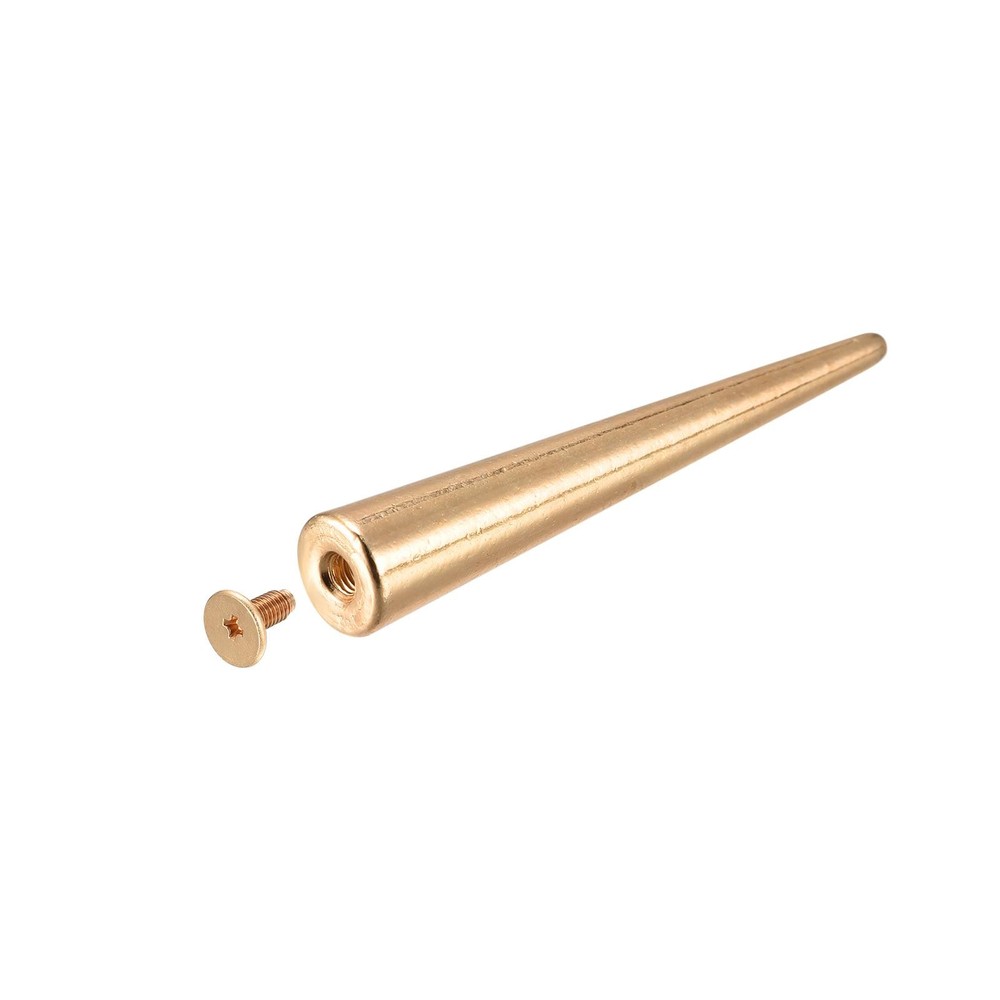 10x55mm Screw Back Rivets, 15 Sets Solid Leather Studs for DIY Gold Tone
