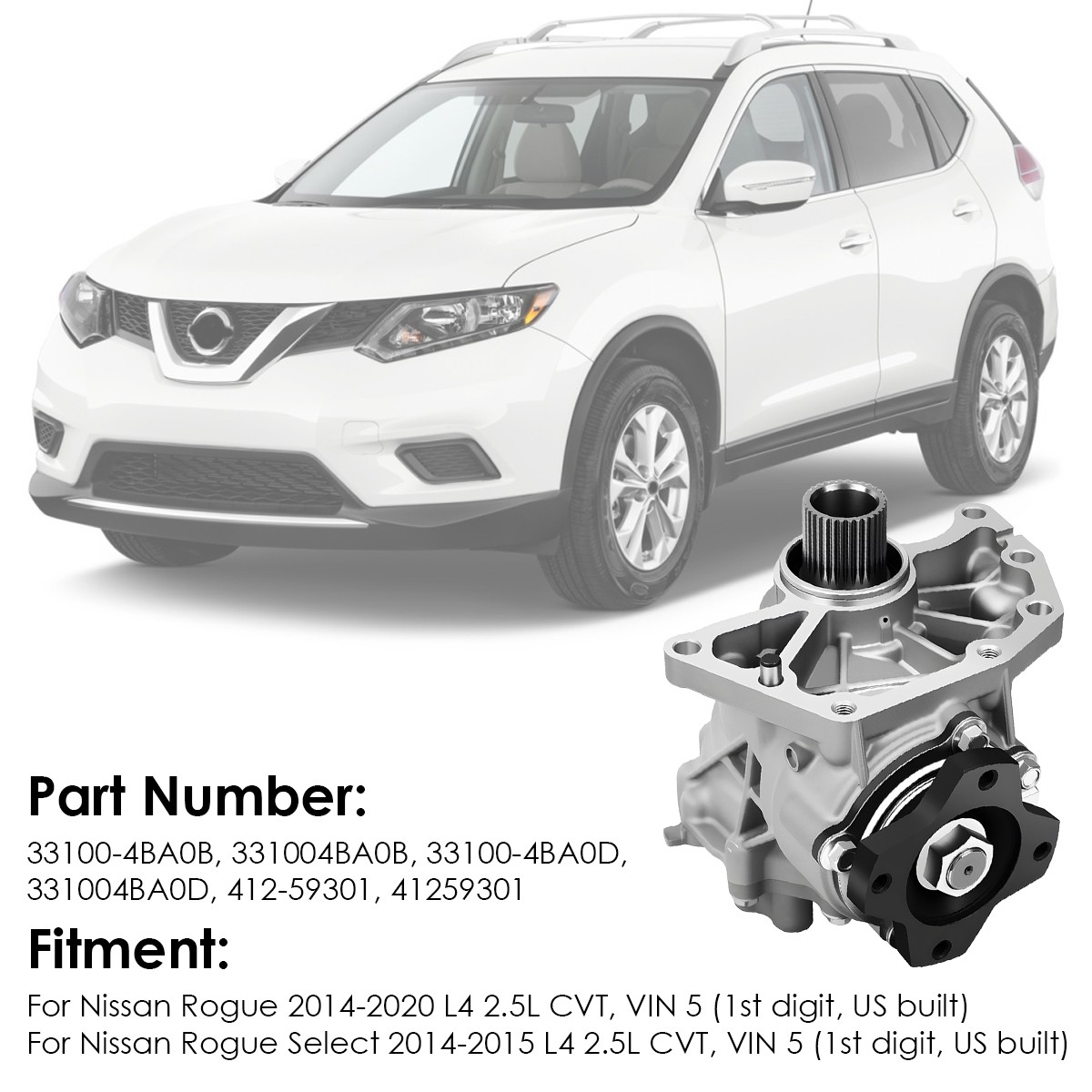 New Transfer Case Assembly for Nissan Rogue 2.5L 2014-2020 CVT AWD 33100-4BA0B