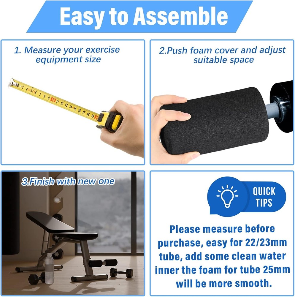 Deekin 4 Foam Roller Foot Pads Exercise Machine New