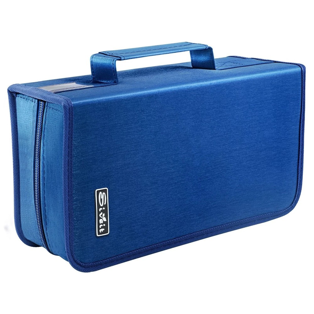 Siveit DVD Case, 128 Capacity CD/DVD Case Wallet Binder Storage Holder