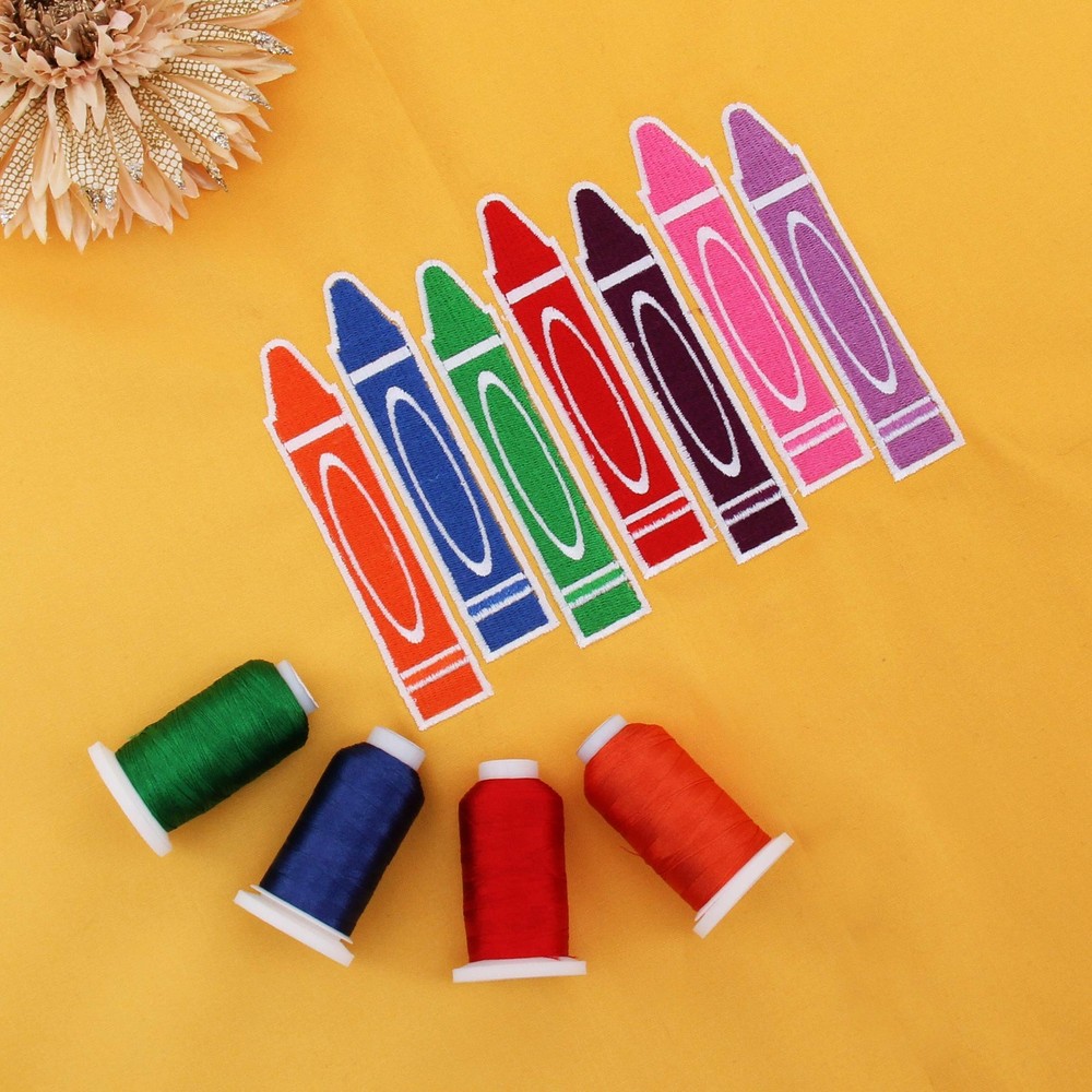 40 Color Polyester Embroidery Machine Thread Set - Set A - Vibrant Colors| 50...