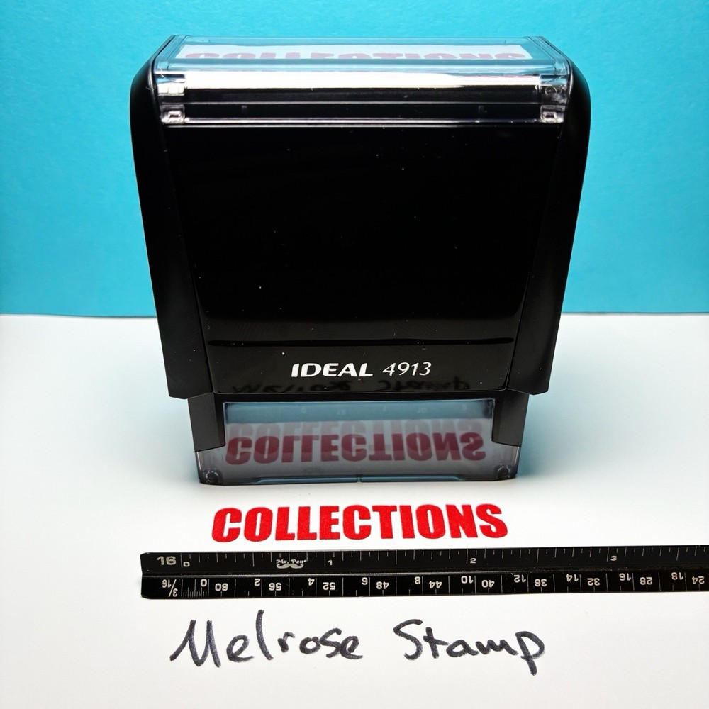 Collections Rubber Stamp Red Ink Self Inking Ideal 4913