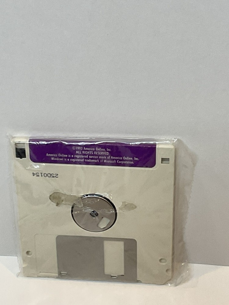 America Online AOL 3.5” Floppy Disk Version 1 For Windows Unopened