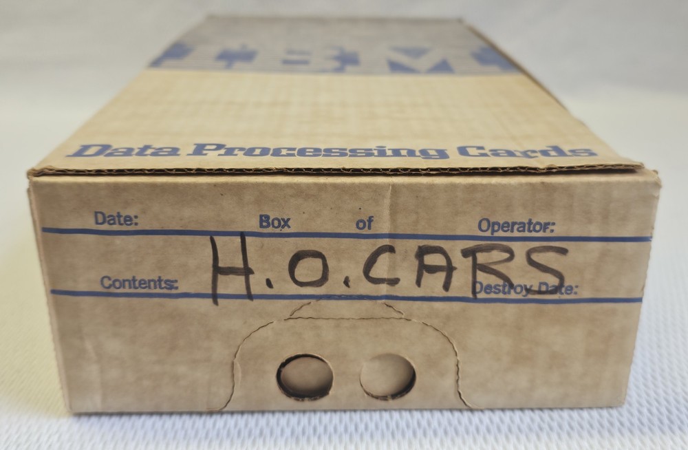 Rare Vintage 1960s IBM Data Processing QC Punch Card Computer Ephemera Box Only