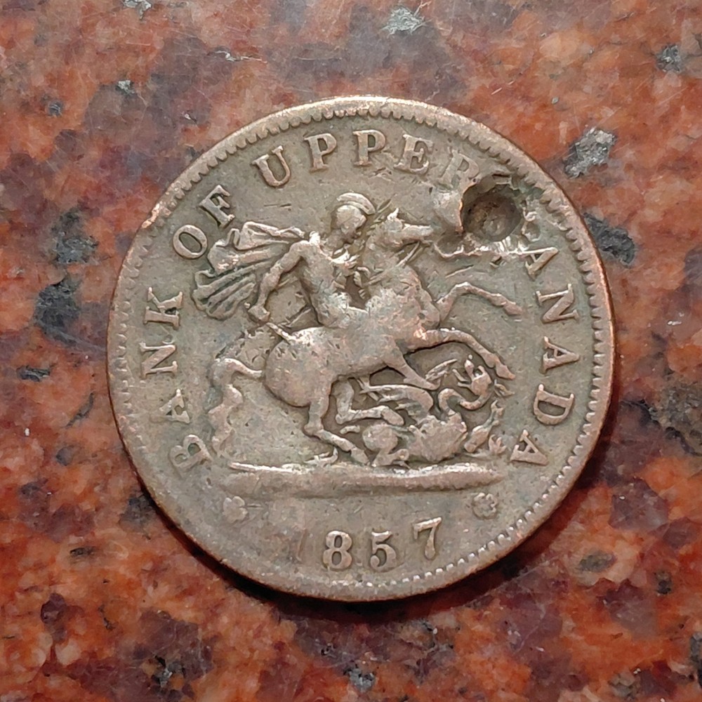 1857 UPPER CANADA ONE PENNY - #B7757
