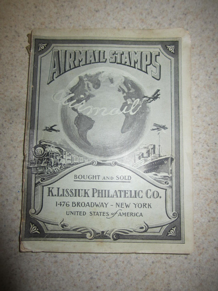 ANTIQUE VINTAGE LISSIUK PHILATELIC STAMP AIRMAIL CATALOGUE 1927 1928