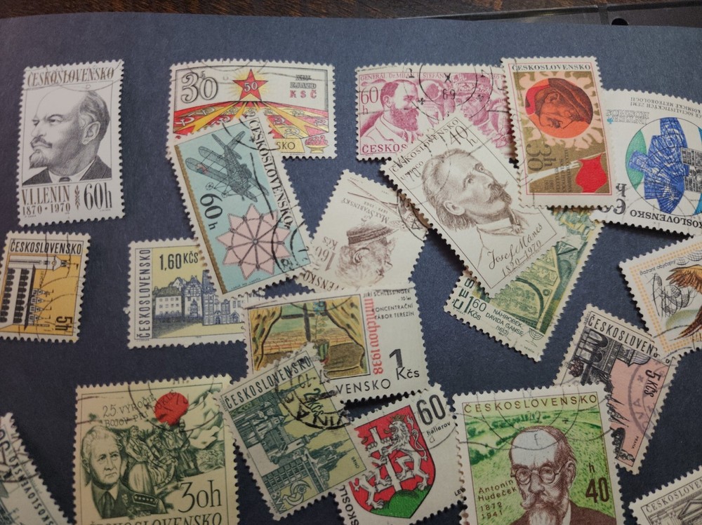 Czechoslovakia Mixed 48pc Vintage Postage Stamps (034)