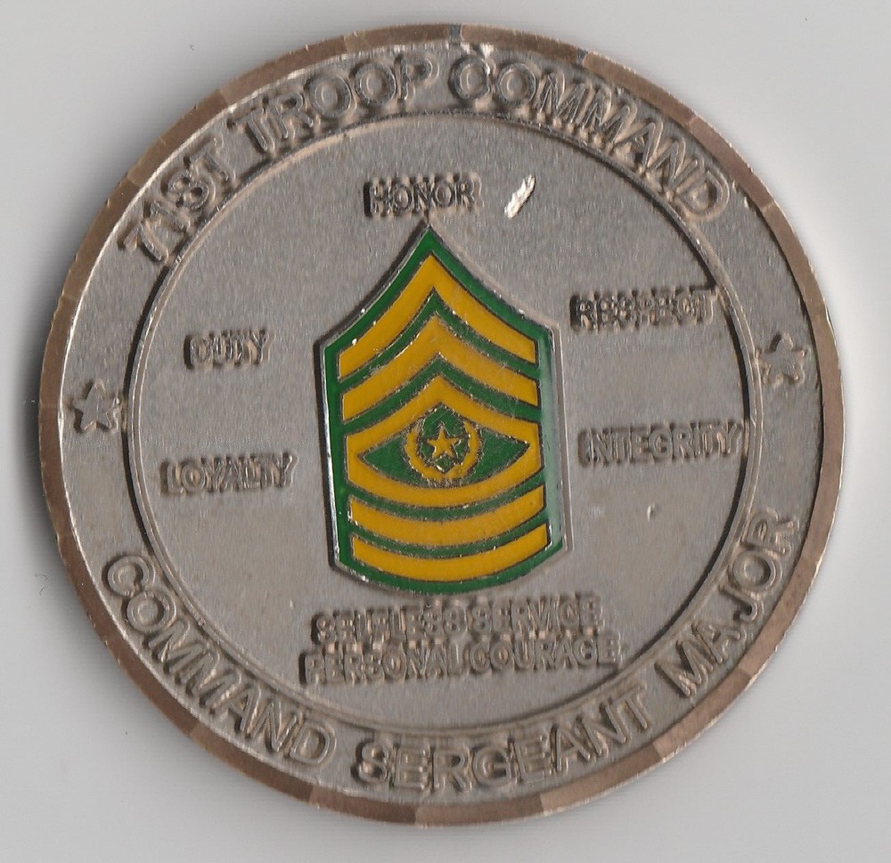 71st Troop Command Texas CSM Coin 2" DIA C-1