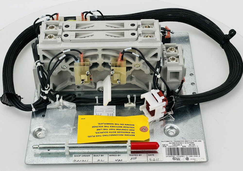 Zenith Kohler GM30292 100A Automatic Transfer Switch For Use In Emergency System