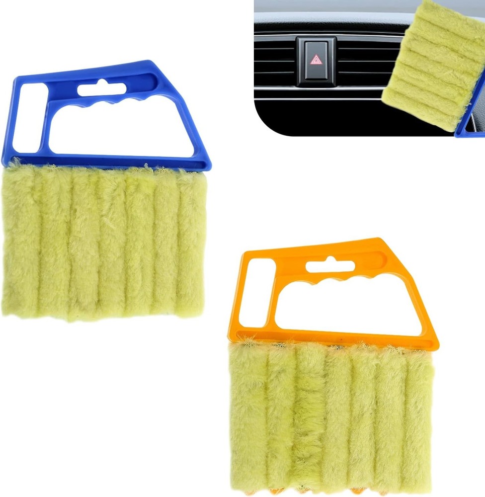 Mini Handheld 7 Fingers Air Vent Duster Tool, 2PCS Blind Cleaner Set