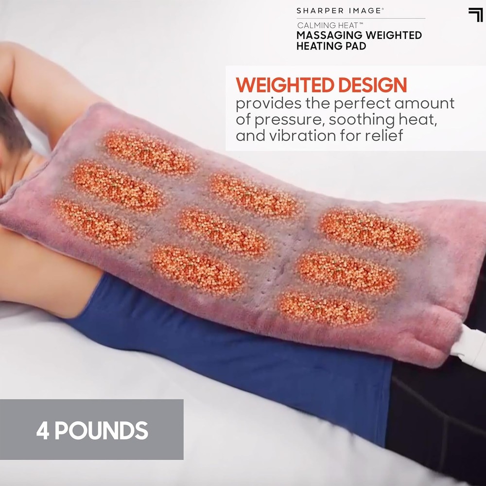 Weighted Electric Heating Pad with Massaging Vibrations