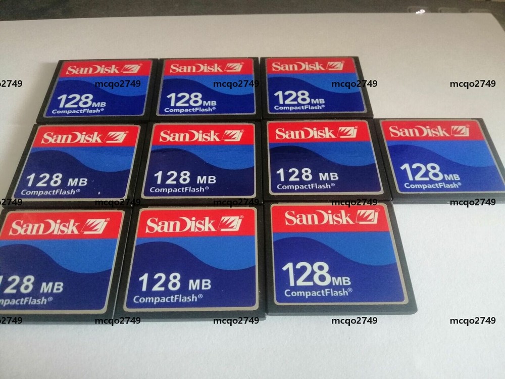 10PCS  Sandisk  128MB  Compact Flash Card 128MB CF Memory card SDCFJ/SDCFB