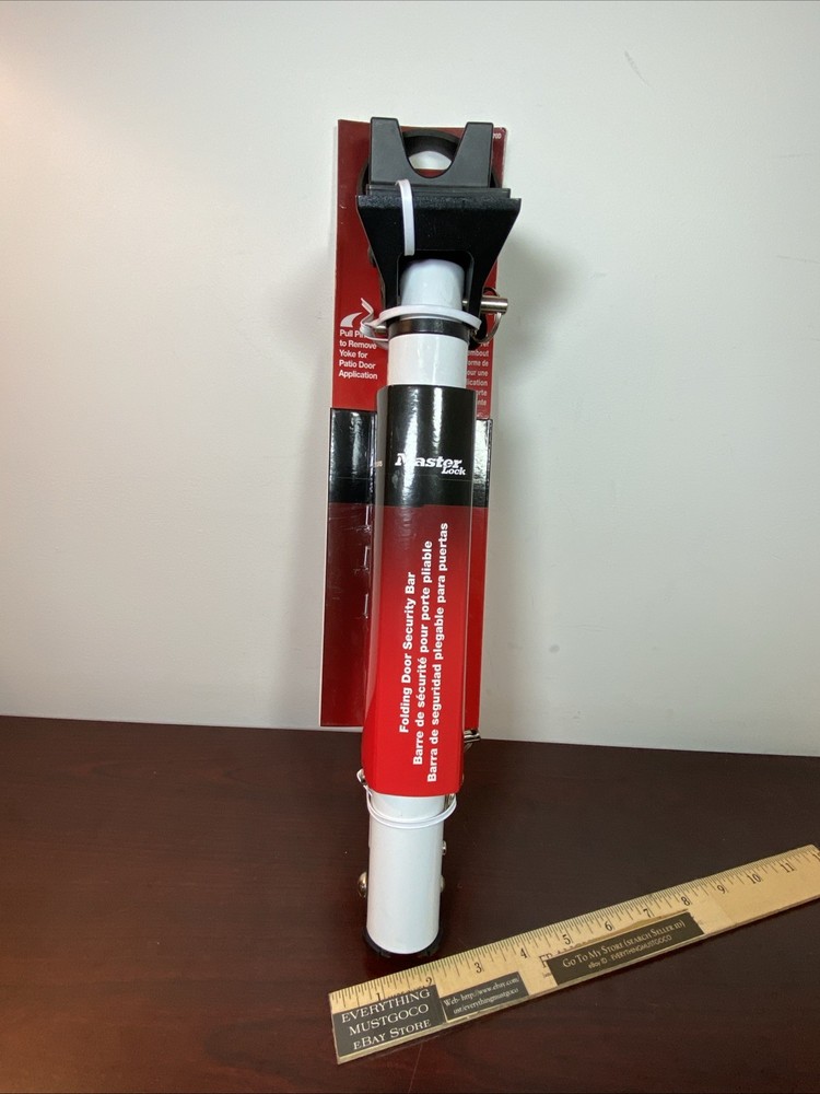 BRAND NEW Master Lock 265D Adjustable Dual Function Folding Door Security Bar