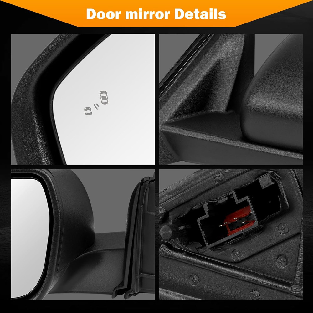 Left Driver Side Mirror Compatible with Ford Explorer 2020-2025, View Mirror wit