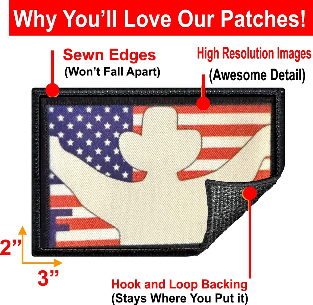 Cowboy Country USA Flag Morale Patch | 2x3 hook and loop tactical patch