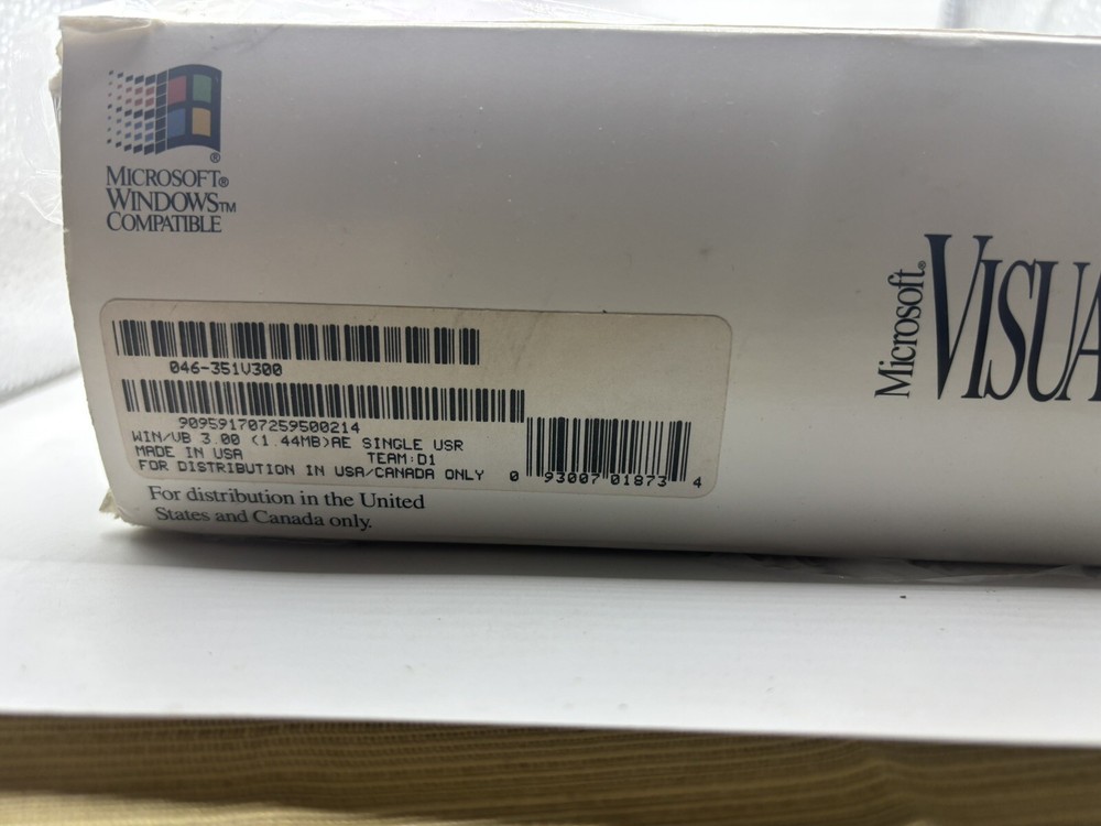 Microsoft Visual Basic 3.0, 3.5 Inch Disks Standard Edition Windows