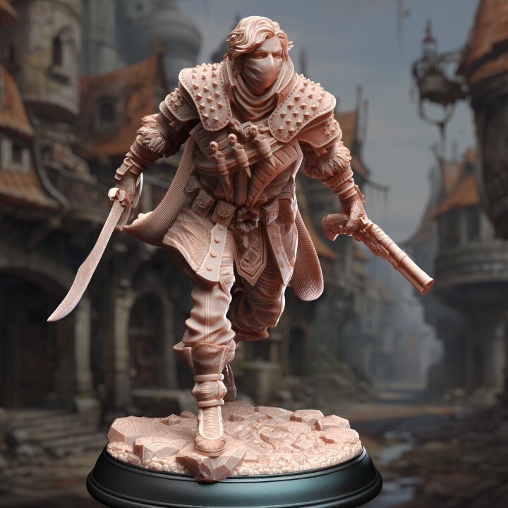 D&D Derrick Rogue Mini 32mm Scale Mini TTRPG