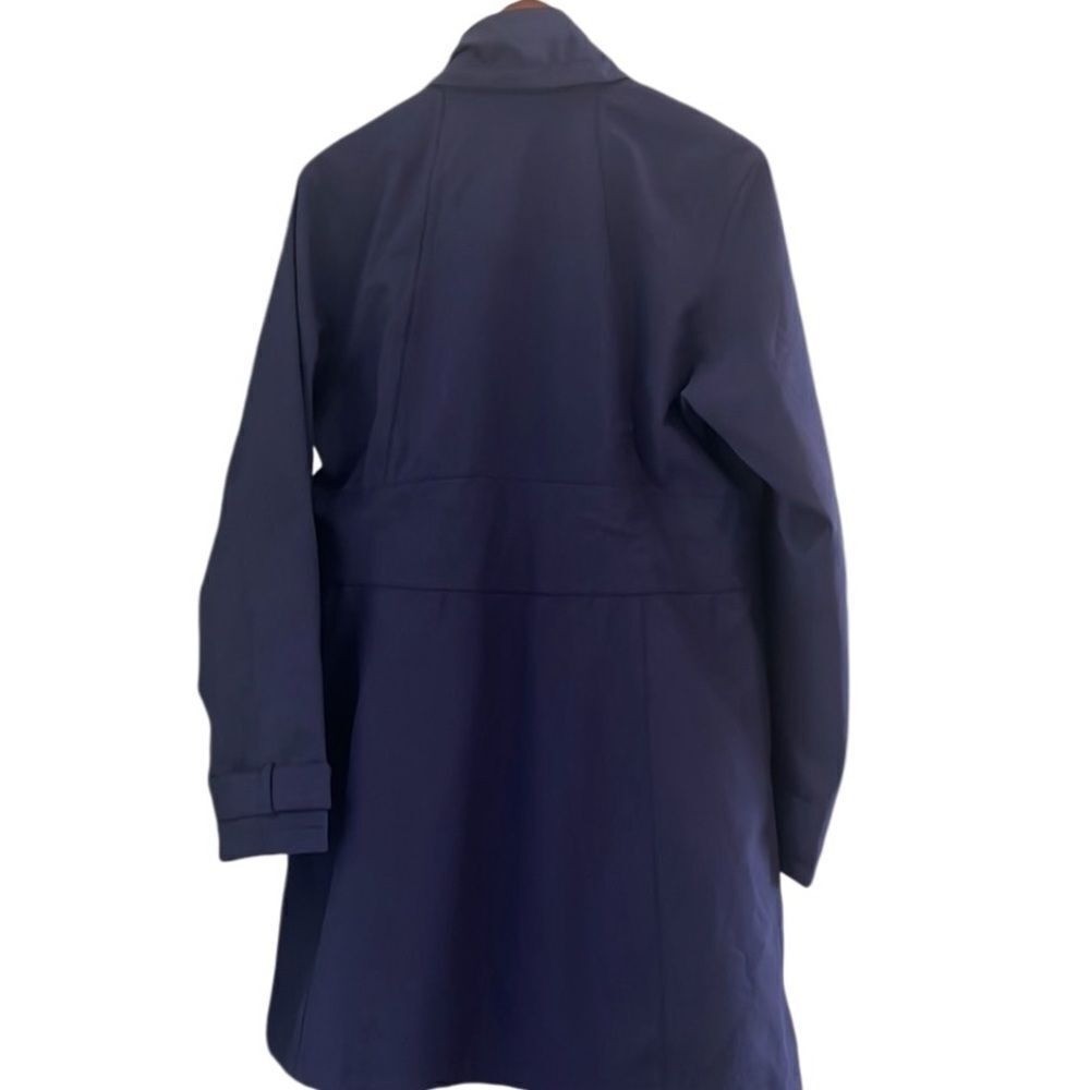 Merrell Opti-shell Navy Blue Front Pockets Snap Zip Closure Coat Size Large