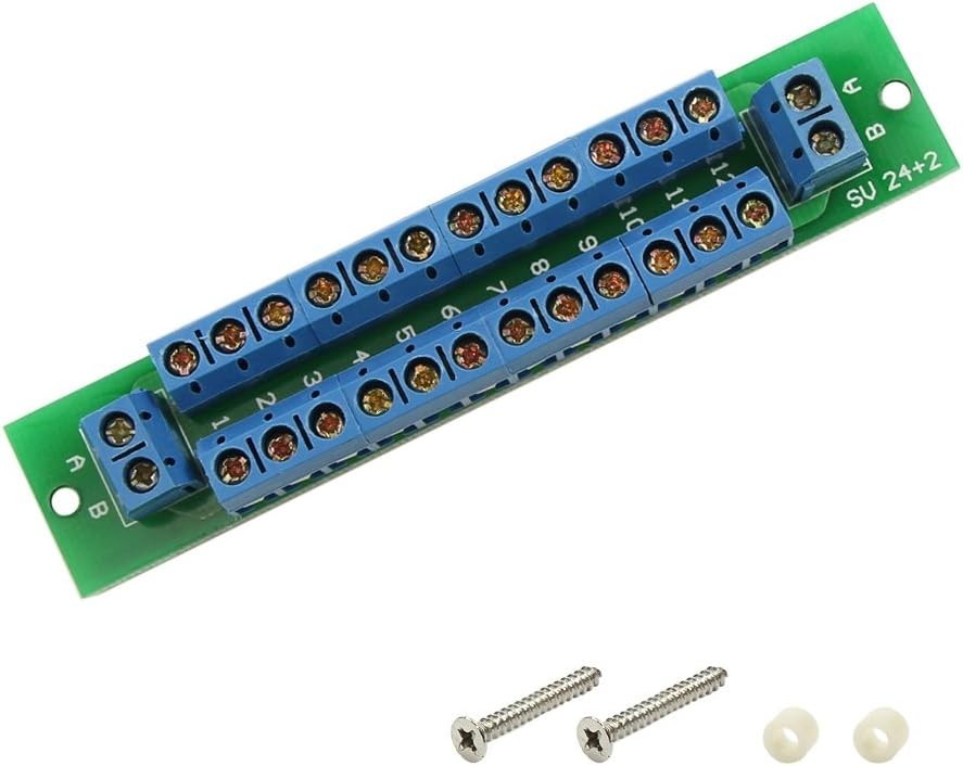 12 Position Power Distribution Board with 2 Inputs for Model Train Lighting