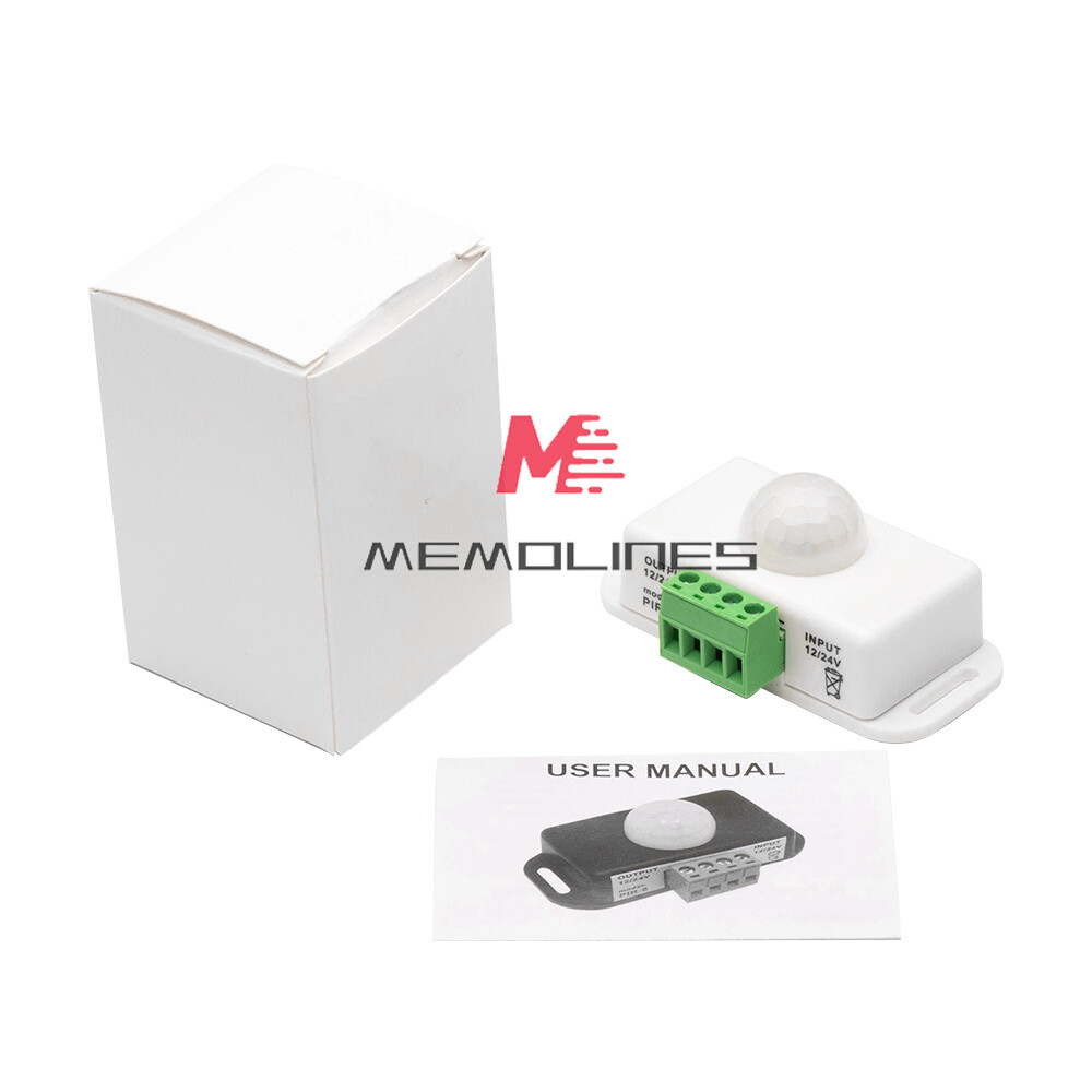 Automatic DC 12-24V 6A/8A infrared PIR Motion Sensor Switch For LED Strip Light