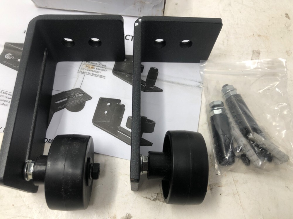 SET Sliding Barn Door Floor Guide Adjustable Roller Wall Mount System