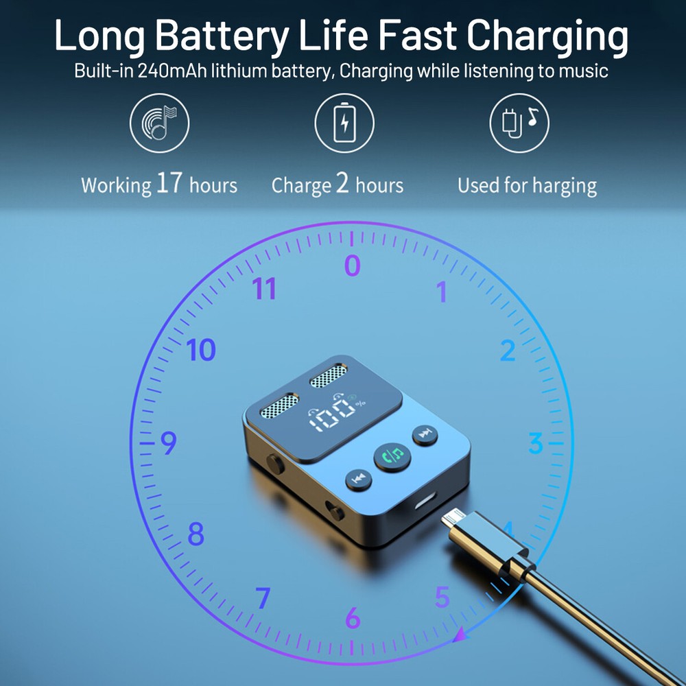 Wireless Bluetooth Integrated Audio Receiver Adapter Car Accessories Universal