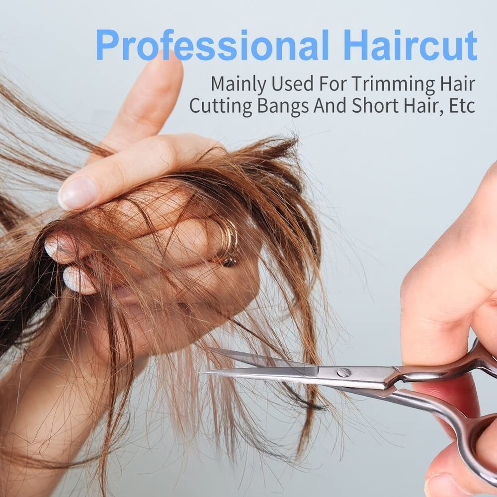 Eyebrow Scissors, Precision Grooming Shears, 1Pcs Silver