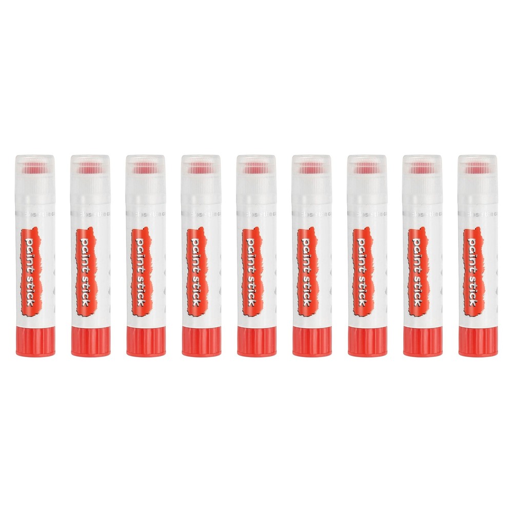 Solid Tempera Paints, 9 Pcs Washable Paint Sticks Paint Pens, Red