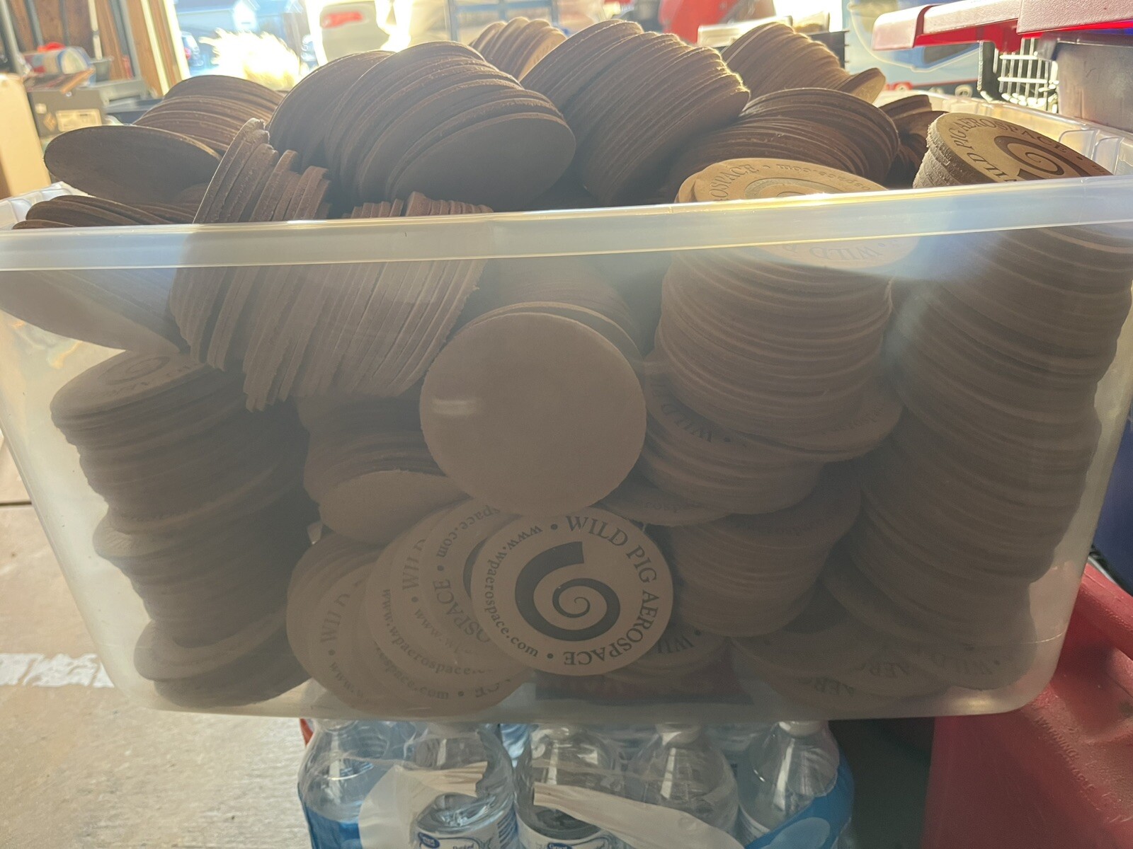 Lot Of 1500 Leather Beer Drink Coasters Wild Pig Aerospace Pilot USAF