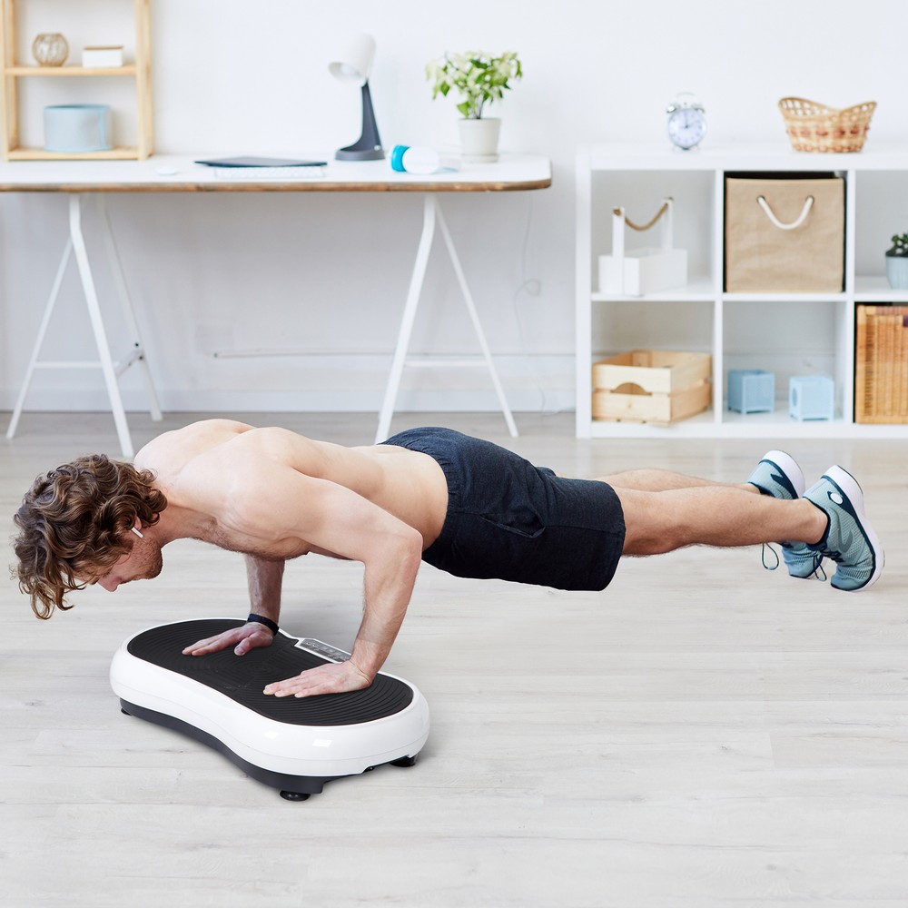 Vibration Plate Exercise Machine Crazy Fit Platform Full Body Workout Vibration