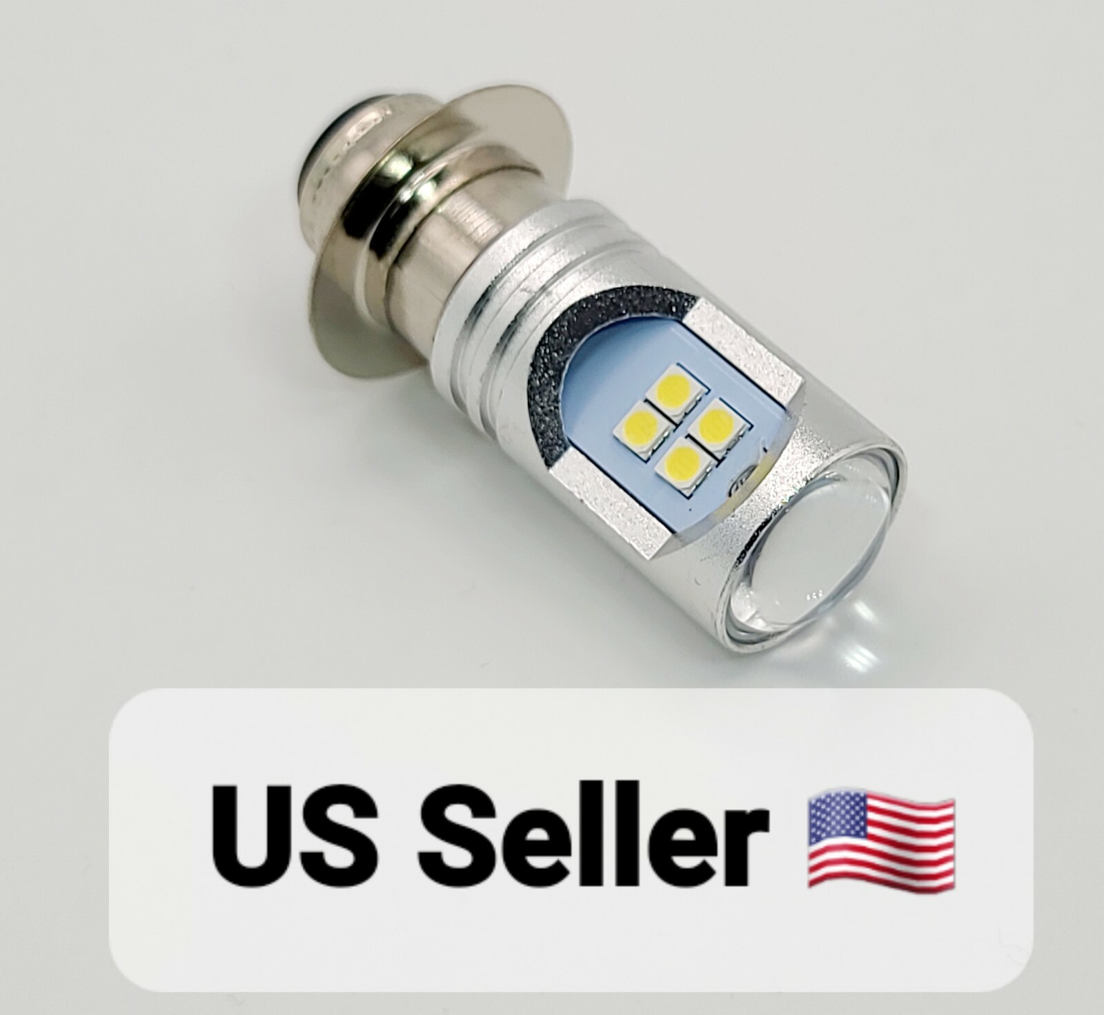 Super LED Head Light Bulb for Moped Scooter Motorcycle ATV QUAD 12V P15D-25-1