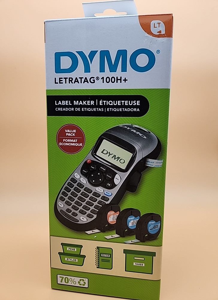 DYMO Portable Printer Handheld Label Maker Black Silver Letratag 100H+ Sealed