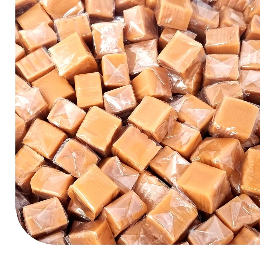 Caramel Cubes Candy - 2 Pound Bulk Pack (About 150 Count) - Individually Wrapped